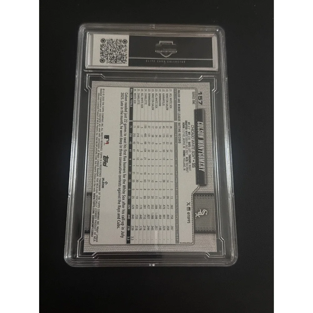 2026 Topps Colson Montgomery #157 Chicago White Sox RC Rookie Card ECC 9 Mint